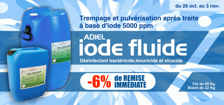 Adiel iode fluide en promotion chez Adiel France